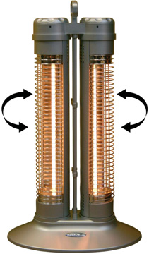 Dual-Column Soleus Air Electric Reflective Space - Heater: Click for Larger Image 