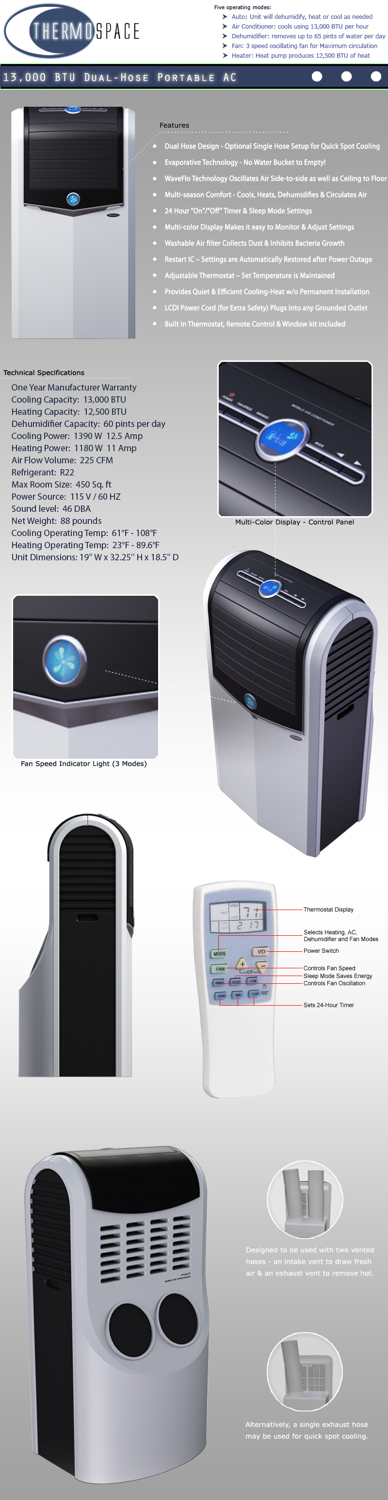 Portable Air Conditioner - Soleus LX150
