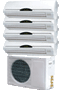 Quad-Zone 48000 BTU Mini Split AC and Heater