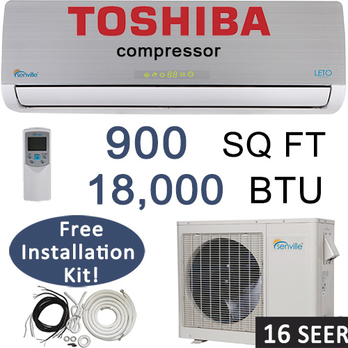 2 Ton Senville Mini Split, 24000 BTU AC Air Conditioner w/ Heat Pump